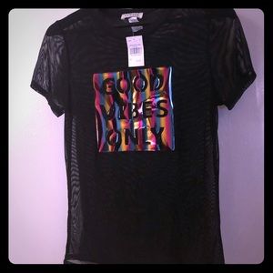 Good Vibes Only Sheer Top